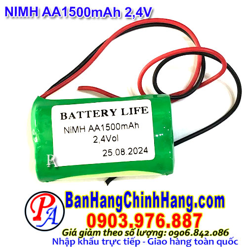 Pin Sạc Khối NIMH AA1500mAh 2,4V