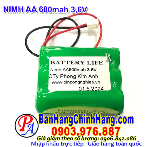 Pin Sạc Khối NIMH AA600mah 3,6V