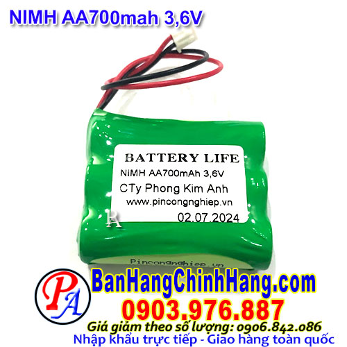 Pin Sạc Khối NIMH AA700mAh 3,6V