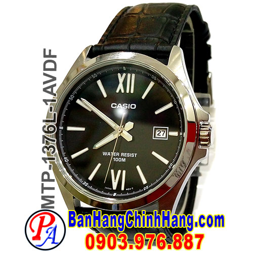 Casio Nam Dây Da MTP-1376L-1AVDF