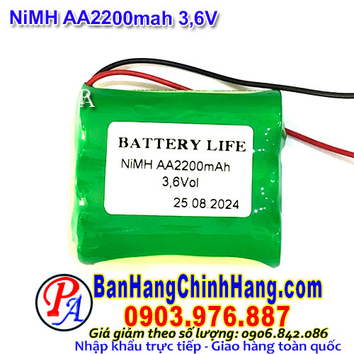 Pin Sạc Khối NIMH AA2200mAh 3,6V